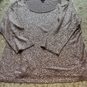 Eileen Fisher Lavender Sequin pullover top